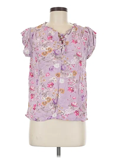 Pre-owned Buffalo By David Bitton Short Sleeve Blouse In Purple