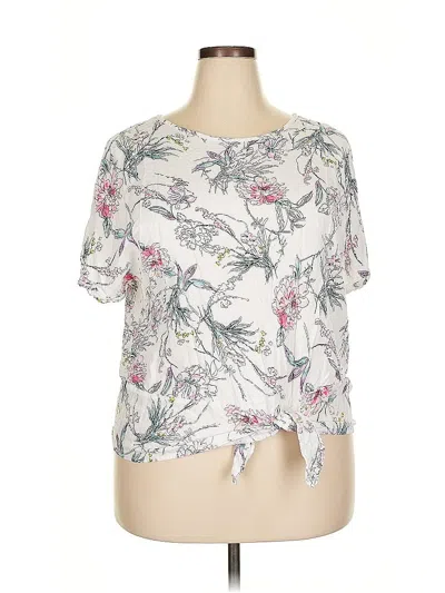 Pre-owned Buffalo By David Bitton Short Sleeve Blouse In White