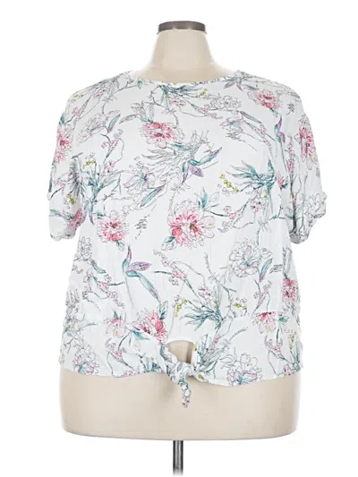 Pre-owned Buffalo By David Bitton Short Sleeve Blouse In White