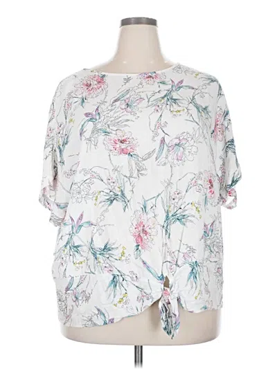Pre-owned Buffalo By David Bitton Short Sleeve Blouse In White