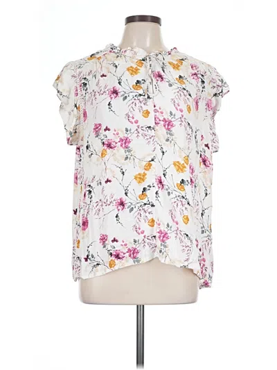 Pre-owned Buffalo By David Bitton Short Sleeve Blouse In White