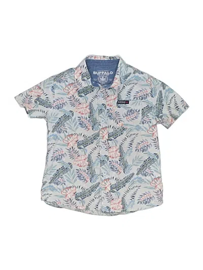 Pre-owned Buffalo By David Bitton Kids' Short Sleeve Button Down Shirt In Blue