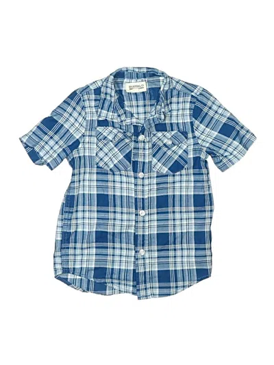 Pre-owned Buffalo By David Bitton Kids' Short Sleeve Button Down Shirt In Blue