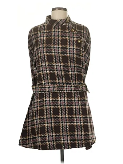 Pre-owned Buffalo By David Bitton Sleeveless Top Brown High Neck Tops