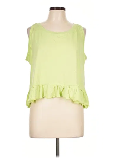 Pre-owned Buffalo By David Bitton Sleeveless Top Green Halter Neckline Tops