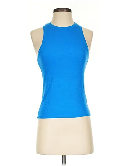 Pre-owned Buffalo By David Bitton Tank Top Blue Halter Neckline Tops