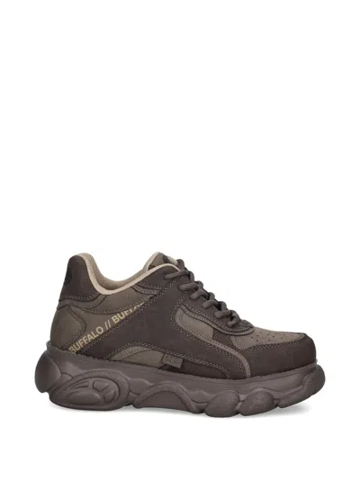 Buffalo Cld Echo Panelled Lace-up Trainers In Gray