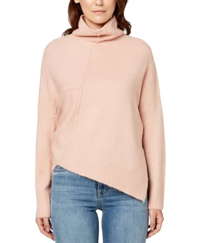 Buffalo David Bitton Elin Asymmetrical Sweater In Adobe Rose In Yellow