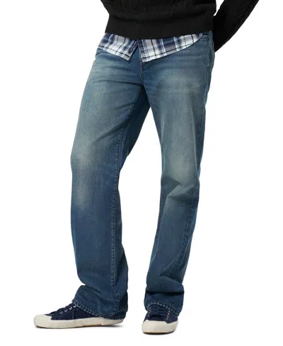 Buffalo David Bitton Men's Easy Fit Straight Ruffer Jeans In Medium Indigo Wash