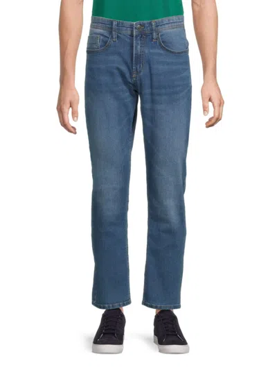 Buffalo David Bitton Men's Evan-x Medium Wash Jeans In Green Cast
