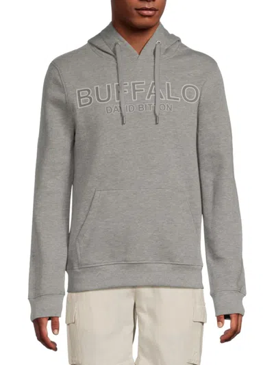 Buffalo David Bitton Men's Fabison Logo Hoodie In Heather Grey