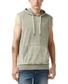 Buffalo David Bitton Men's Fosiv Burnout Sleeveless Hooded Sweatshirt In Army Green