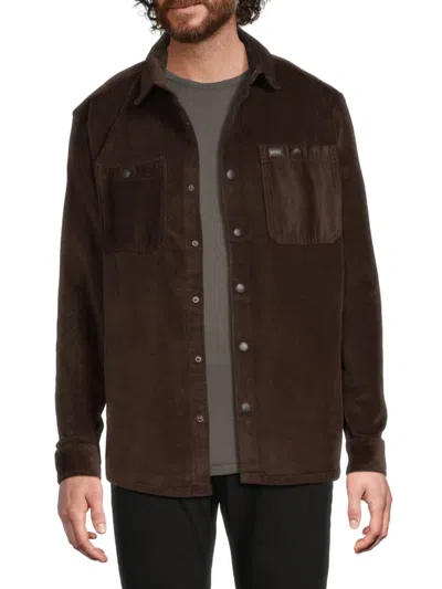 Buffalo David Bitton Men's Jafar Chest Pocket Shirt In Brown