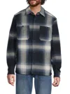 Buffalo David Bitton Men's Jeano Plaid Cotton-blend Shirt Jacket In Blue