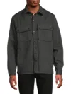 Buffalo David Bitton Men's Jerick Herringbone Shirt Jacket In Gray