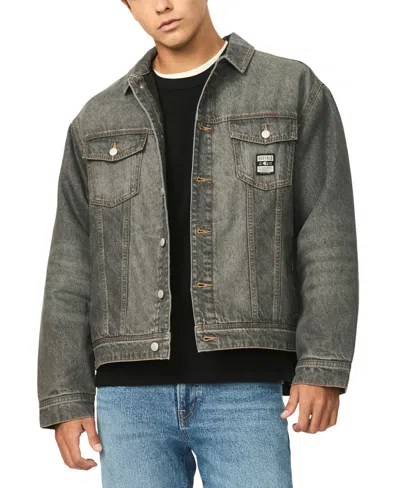 Buffalo David Bitton Men's Joe Oversized Stretch Denim Jacket In Gray