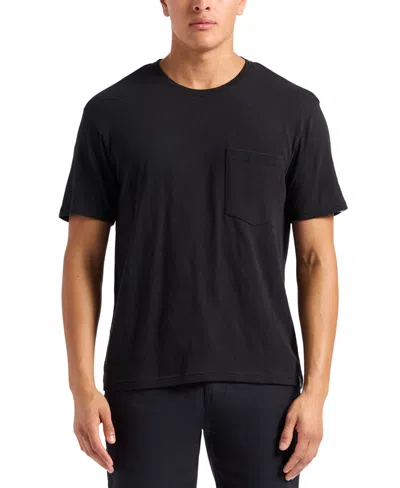 Buffalo David Bitton Men's Kander Slub Knit Crew Neck T-shirt In Black