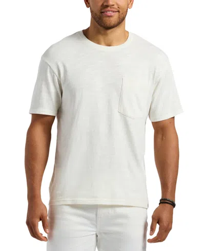 Buffalo David Bitton Men's Kander Slub Knit Crew Neck T-shirt In Milk