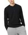 Buffalo David Bitton Mens Knit Cotton Henley Shirt In Black