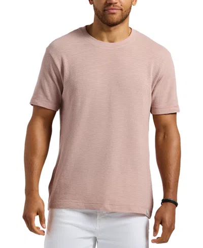 Buffalo David Bitton Men's Karlton Relaxed-fit Textured T-shirt In Adobe Rose
