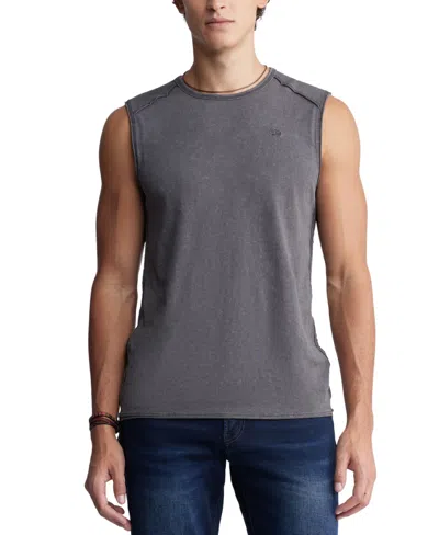 Buffalo David Bitton Men's Karmola Relaxed-fit Textured Muscle T-shirt In Charcoal