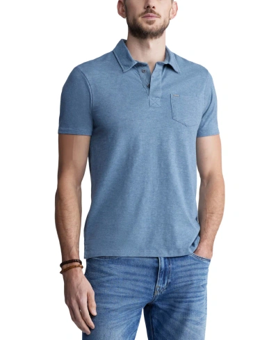 Buffalo David Bitton Men's Kasper Straight-fit Textured Pocket Polo Shirt In Mirage
