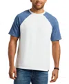 Buffalo David Bitton Men's Killabee Colorblocked Raglan Sleeve T-shirt In Moonlight Blue