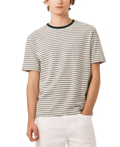 Buffalo David Bitton Men's Kindo Knit Horizontal Stripes T-shirt In White