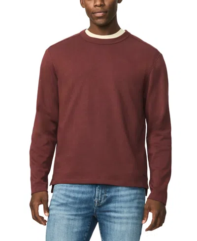 Buffalo David Bitton Men's Kitchell Long-sleeve Crewneck Heavyweight Cotton T-shirt In Burgundy