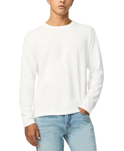 Buffalo David Bitton Men's Kitchell Long-sleeve Crewneck Heavyweight Cotton T-shirt In White