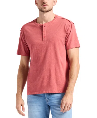 Buffalo David Bitton Men's Kitform Short Sleeve Speckled Jersey Henley