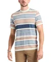Buffalo David Bitton Men's Konnair Textured Jersey Stripe T-shirt