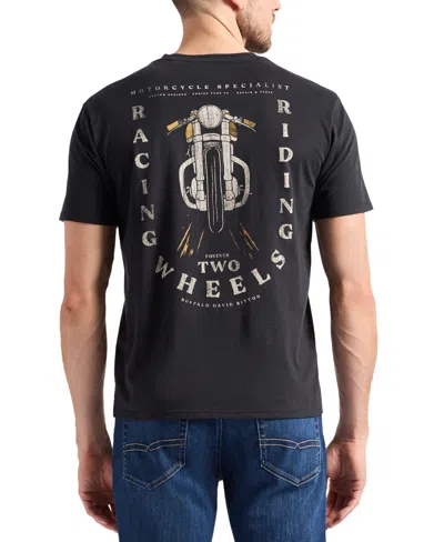 Buffalo David Bitton Men's Motorcycle Graphic T-shirt In Black