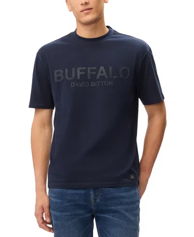 Buffalo David Bitton Men's Navi Graphic T-shirt In Blue