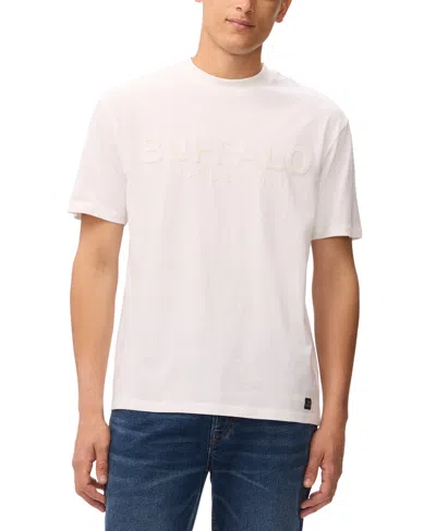 Buffalo David Bitton Men's Navi Graphic T-shirt In White
