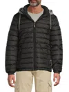 Buffalo David Bitton Men's Quilted Hooded Puffer Jacket In Black