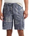 Buffalo David Bitton Men's Relaxed-fit Halten Nautical Graphic Cargo Shorts