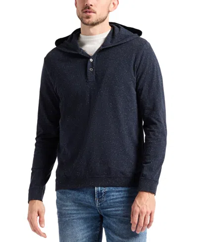 Buffalo David Bitton Men's Relaxed-fit Kolder Henley Hoodie In Whale