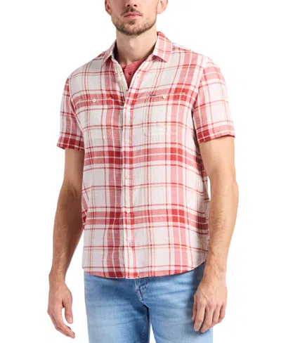 Buffalo David Bitton Men's Sagrino Fitted Short Sleeve Plaid Button-front Shirt