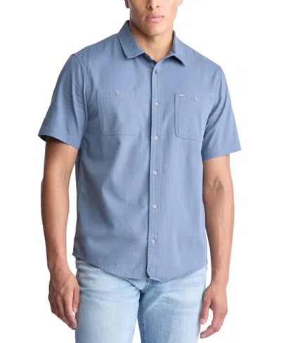 Buffalo David Bitton Men's Sagrino Relaxed-fit Button-down Utility Shirt In Mirage
