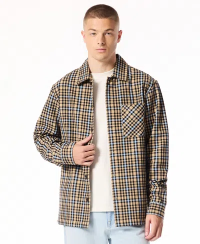 Buffalo David Bitton Men's Samuel Plaid Relaxed-fit Overshirt In Brown