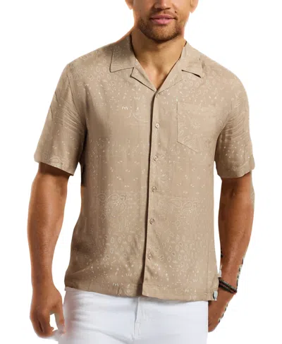 Buffalo David Bitton Men's Sandro Regular-fit Paisley-print Button-down Camp Shirt In Tuffet