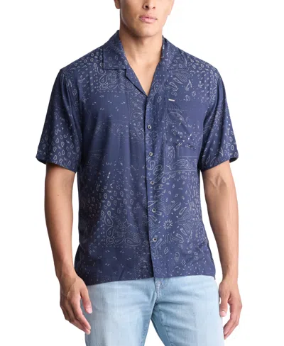 Buffalo David Bitton Men's Santi Shirt In Midnight Blue