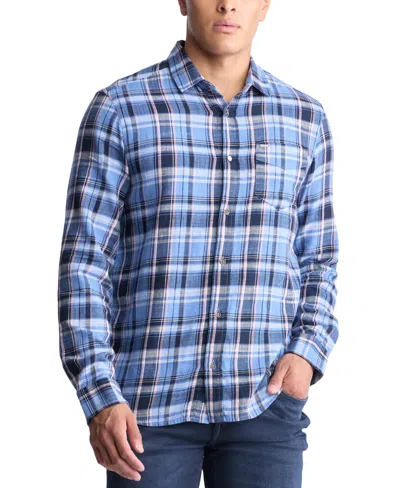 Buffalo David Bitton Men's Saroz Cotton Plaid Button-up Shirt In Midnight Blue
