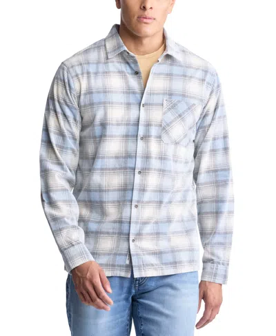 Buffalo David Bitton Men's Satro Classic-fit Plaid Button-down Corduroy Shirt In Deep Ultra