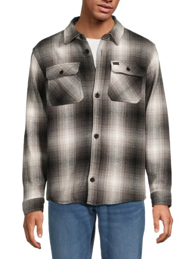 Buffalo David Bitton Men's Scotson Plaid Flannel Shirt In Black Plaid