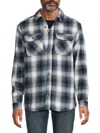 Buffalo David Bitton Men's Scotson Plaid Flannel Shirt In Blue Plaid