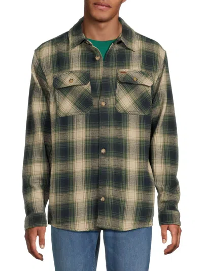 Buffalo David Bitton Men's Scotson Plaid Flannel Shirt In Green Plaid