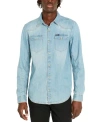 Buffalo David Bitton Men's Sheldon Long Sleeve Denim Shirt In Indigo