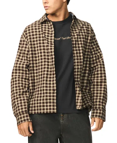 Buffalo David Bitton Men's Shogo Plaid Long-sleeve Shirt In Brown